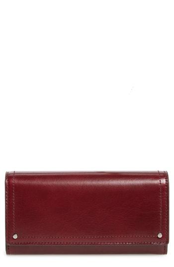 Women's Treasure & Bond Glazed Leather Continental Wallet - Red