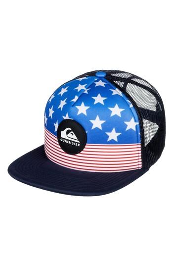 Men's Quicksilver Faded Out Trucker Hat - Blue