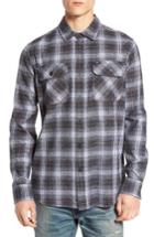 Men's Obey Shriner Flannel Shirt, Size - Black