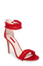 Women's Topshop Riley Fringe Sandal .5us / 36eu - Red