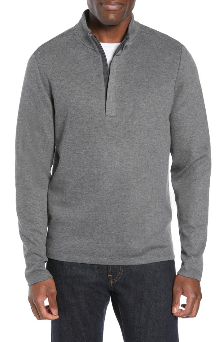Men's Robert Barakett Dante Half Zip Pullover - Metallic