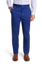 Men's Jb Britches Flat Front Solid Stretch Cotton Trousers
