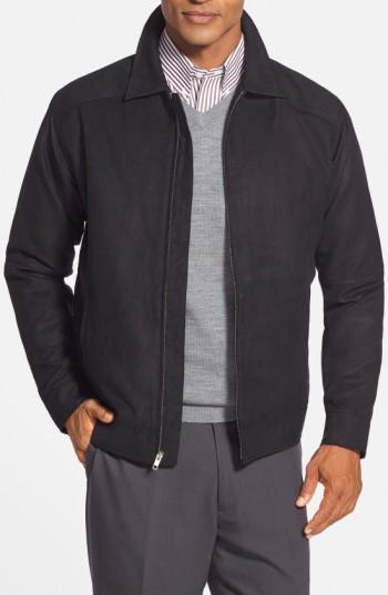 Men's Cutter & Buck 'roosevelt' Classic Fit Water Resistant Full Zip Jacket, Size - Black (online Only)