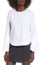 Women's Leith Ruffle Sleeve Top - White