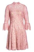 Women's Eliza J Bell Sleeve Lace Fit & Flare Dress (similar To 14w) - Pink