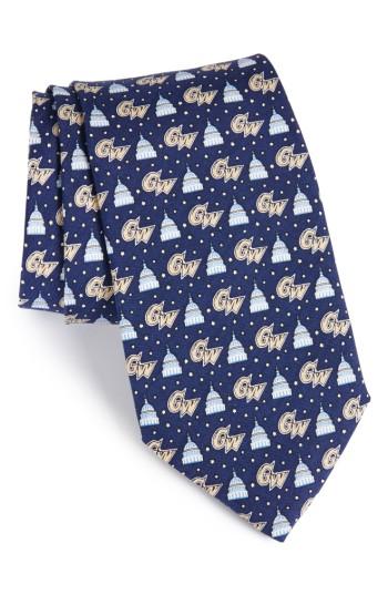 Men's Vineyard Vines George Washington University Silk Tie, Size - Blue