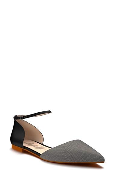 Women's Shoes Of Prey D'orsay Flat .5 B - Grey