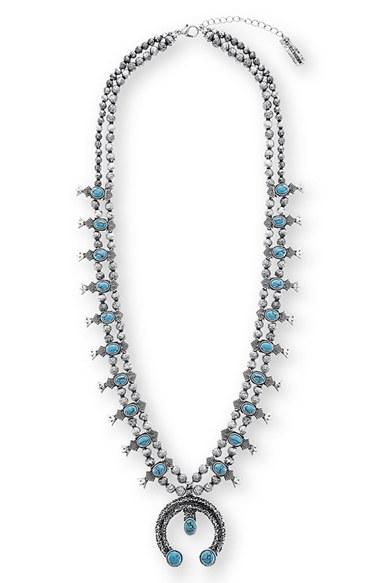 Women's Steve Madden Squash Blossom Pendant Necklace