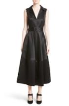 Women's Co Cotton Sateen A-line Dress - Black