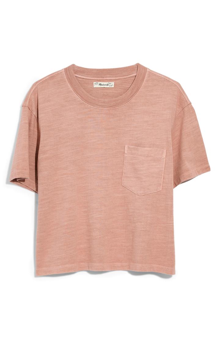 Women's Madewell Garment Dyed Easy Crop Tee