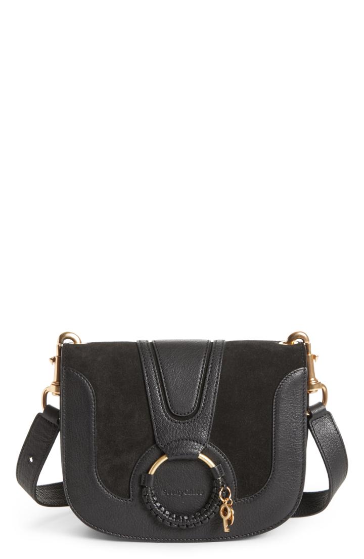 See By Chloe Hana Suede & Leather Shoulder Bag -