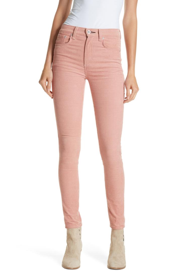 Women's Rag & Bone/jean High Waist Ankle Skinny Corduroy Pants