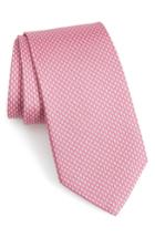 Men's Salvatore Ferragamo Form Print Silk Tie, Size - Pink