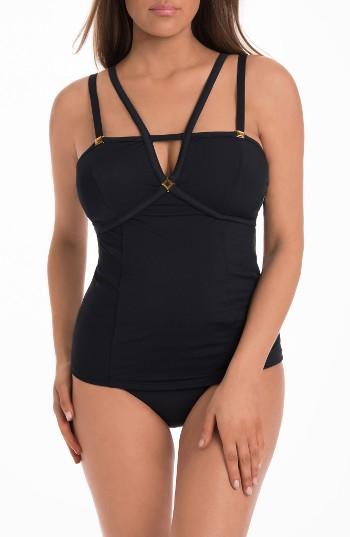 Women's Amoressa Diamonds Are Forever Roxy One-piece Swimsuit - Black