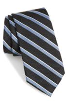 Men's Calibrate Fillmore Stripe Silk Tie, Size - Black
