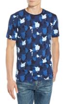 Men's Knowledgecotton Apparel Allover Owl Print T-shirt, Size - Blue