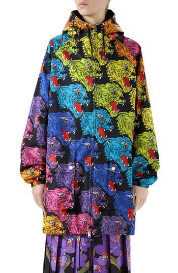 Women's Gucci Rainbow Panther Hooded Jacket Us / 36 It - Blue