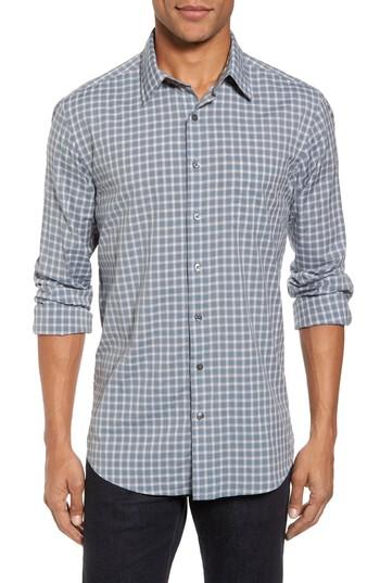 Men's Rodd & Gunn Larkins Way Regular Fit Check Sport Shirt, Size - Grey