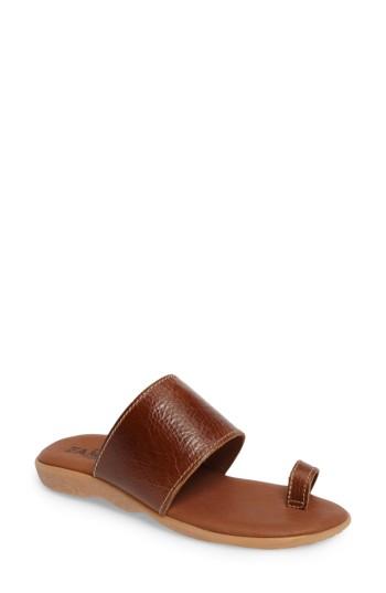 Women's Famolare Band & Deliver Toe Loop Slide Sandal M - Beige