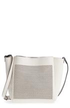 Vince Camuto Beatt Perforated Leather Bucket Bag - Grey