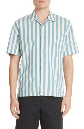 Men's Burberry London Harley Stripe Shirt - Ivory