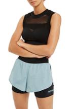 Women's Ivy Park Perforated 2-in-1 Runner Shorts - Blue