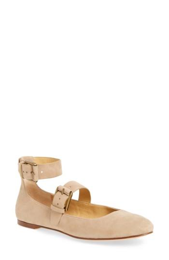 Women's Splendid Dalenna Ankle Strap Ballet Flat .5 M - Beige