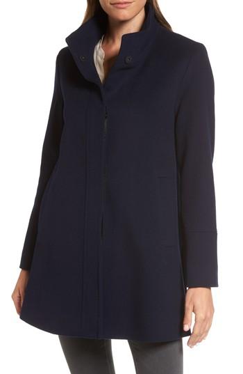 Women's Fleurette Wool Car Coat - Black