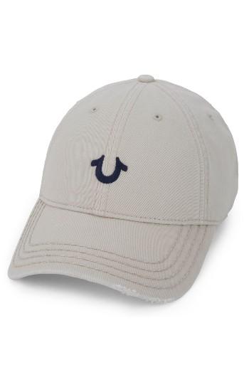 Men's True Religion Brand Jeans Baseball Cap - Beige