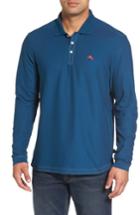 Men's Tommy Bahama Emfielder Long Sleeve Polo, Size - Blue