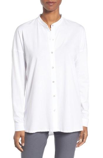 Women's Eileen Fisher Organic Cotton Jersey Top - White