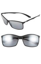 Men's Ray-ban 'tech Liteforce' 62mm Polarized Sunglasses - Matte Black/ Grey Mirror P