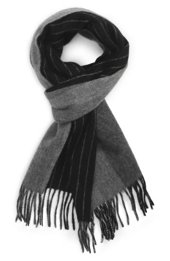 Men's Nordstrom Men's Shop Pinstripe Cashmere Scarf
