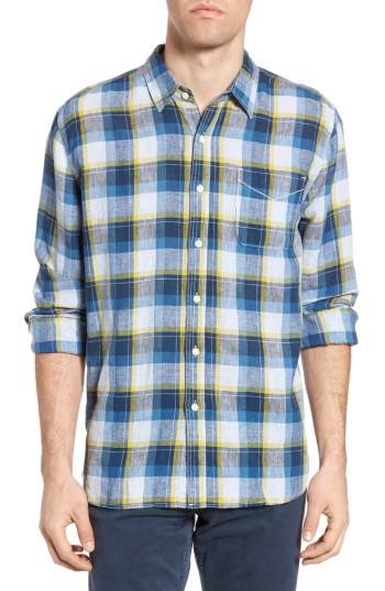 Men's True Grit Plaid Sport Shirt - Blue