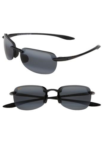 Women's Maui Jim Sandy Beach 55mm Polarizedplus2 Semi Rimless Sunglasses - Tortoise