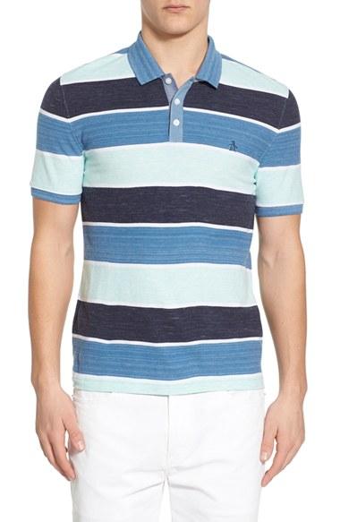 Men's Original Penguin Stripe Pique Polo