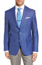 Men's David Donahue Connor Classic Fit Check Wool Sport Coat S - Blue