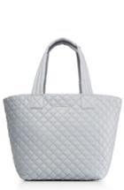 Mz Wallace 'medium Metro' Quilted Lacquer Tote - Grey