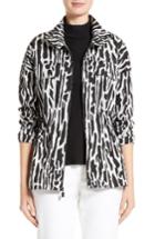 Women's St. John Collection Leopard Stretch Jacquard Jacket