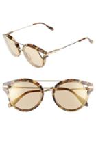 Women's Sonix Preston 51mm Gradient Round Sunglasses - Amber Mirror/ Brown Tortoise