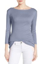 Women's Caslon Three Quarter Sleeve Tee, Size - Blue