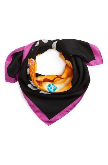 Women's Moschino Bear Print Silk Scarf