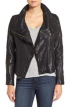 Women's Lamarque Funnel Neck Moto Jacket - Black