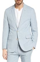 Men's J.crew Ludlow Houndstooth Cotton & Linen Sport Coat R - Blue