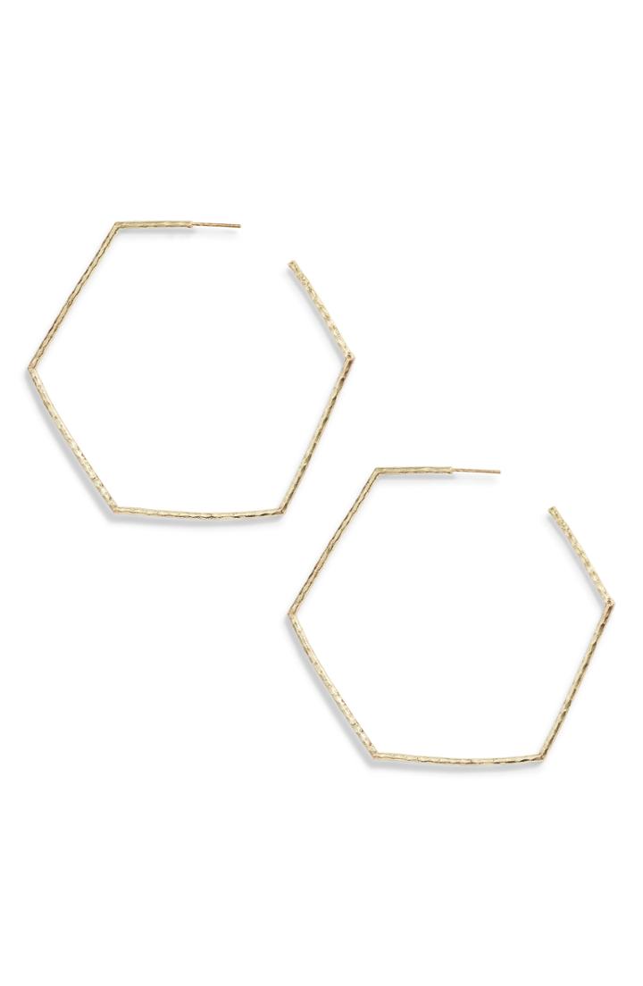 Women's Melinda Maria Hexagon Hoop Earrings