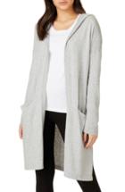 Women's The White Company Hooded Lounge Cardigan - Grey