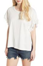 Women's Current/elliott The Recrafted Ruffle Tee - White