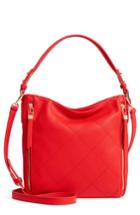 Sr Squared By Sondra Roberts Cross Stitch Faux Leather Hobo - Red