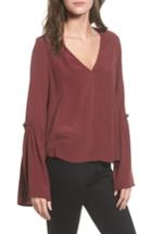 Women's Bp. Bell Sleeve Blouse, Size - Red