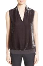 Women's Fabiana Filippi Velvet Front Top Us / 42 It - Grey